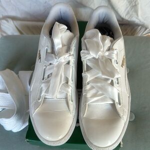 White Patent Leather sneaker 9 new